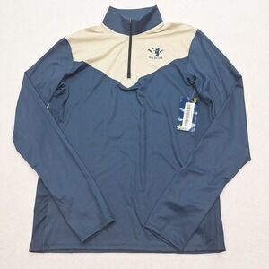 Wild Oar Pullover Mens Small Pro Panel Quarter Zip Navy Khaki Rowing